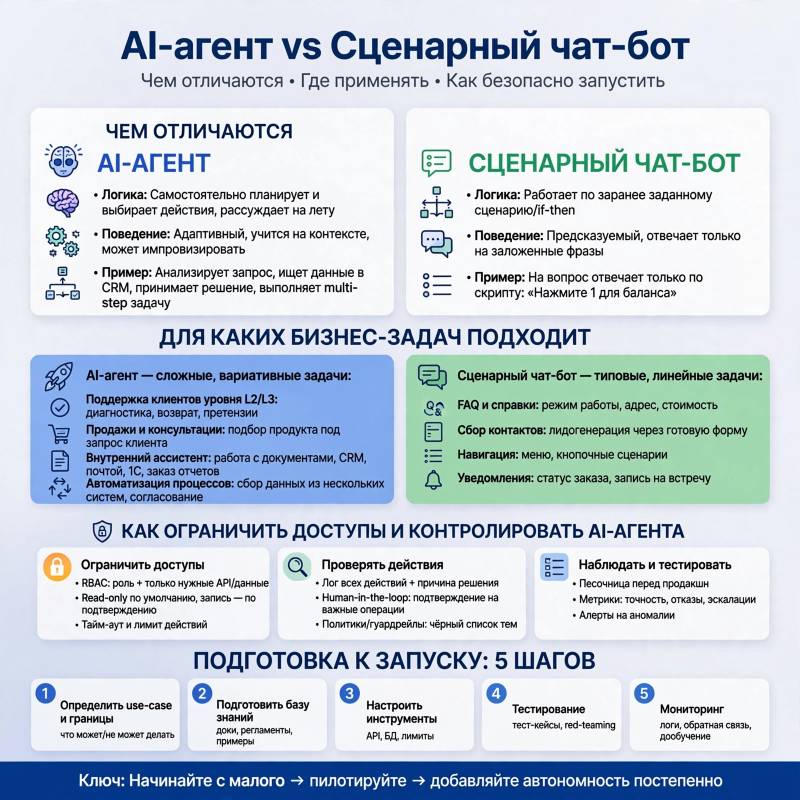 AI-агенты для бизнеса: чем они отличаются от скриптовых чат-ботов