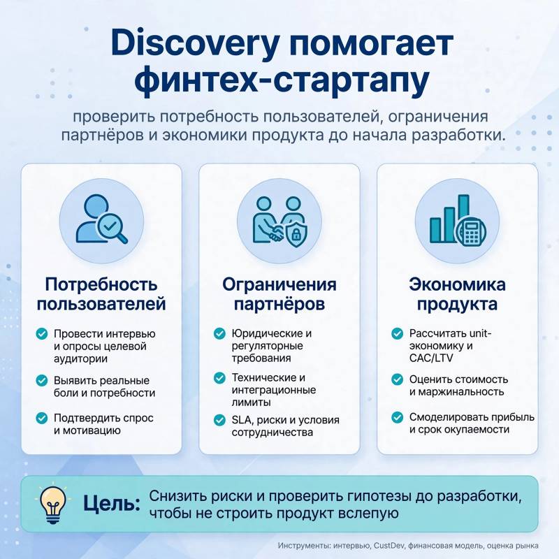 Зачем финтех-стартапу нужен Discovery до первой строчки кода