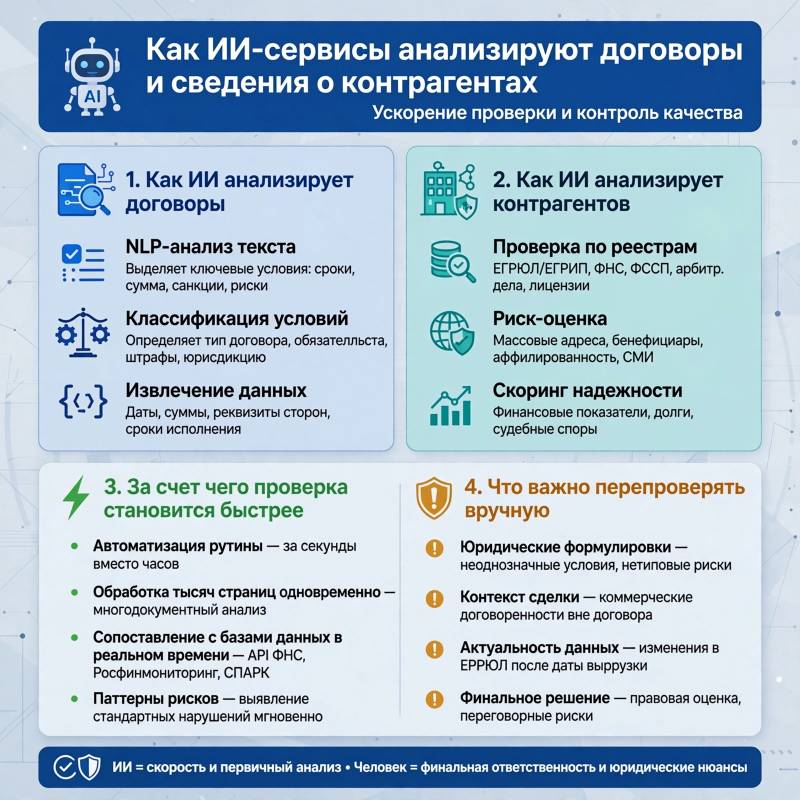ИИ-сервисы для аудита договоров: как ускорить проверку контрагентов в пять раз