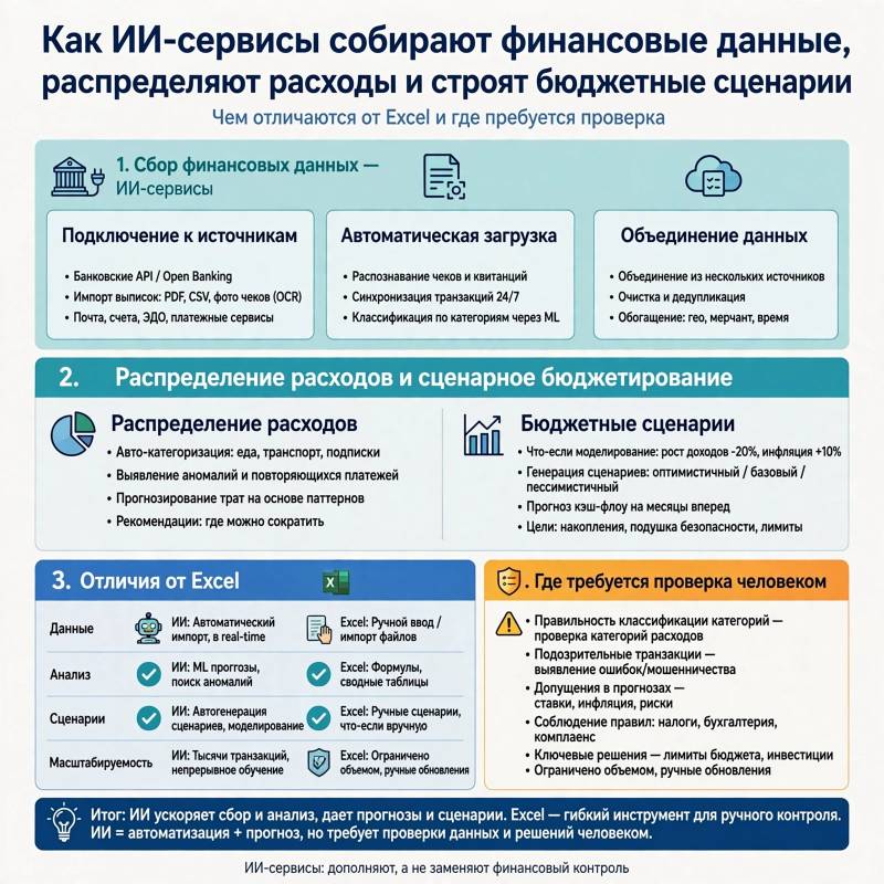 ИИ-сервисы для финансового планирования: чем они заменяют таблицы Excel