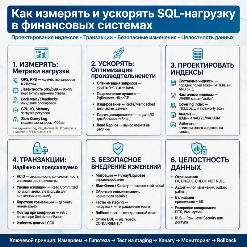 Оптимизация SQL-запросов и баз данных в крупных финансовых системах: руководство для CTO