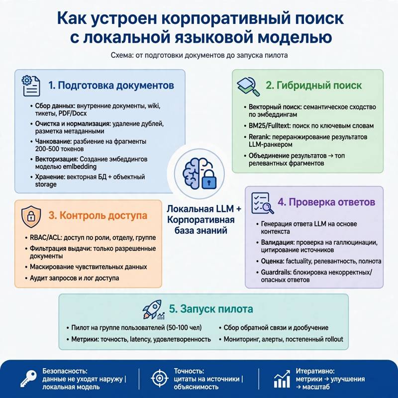 Локальные языковые модели для поиска по корпоративным регламентам