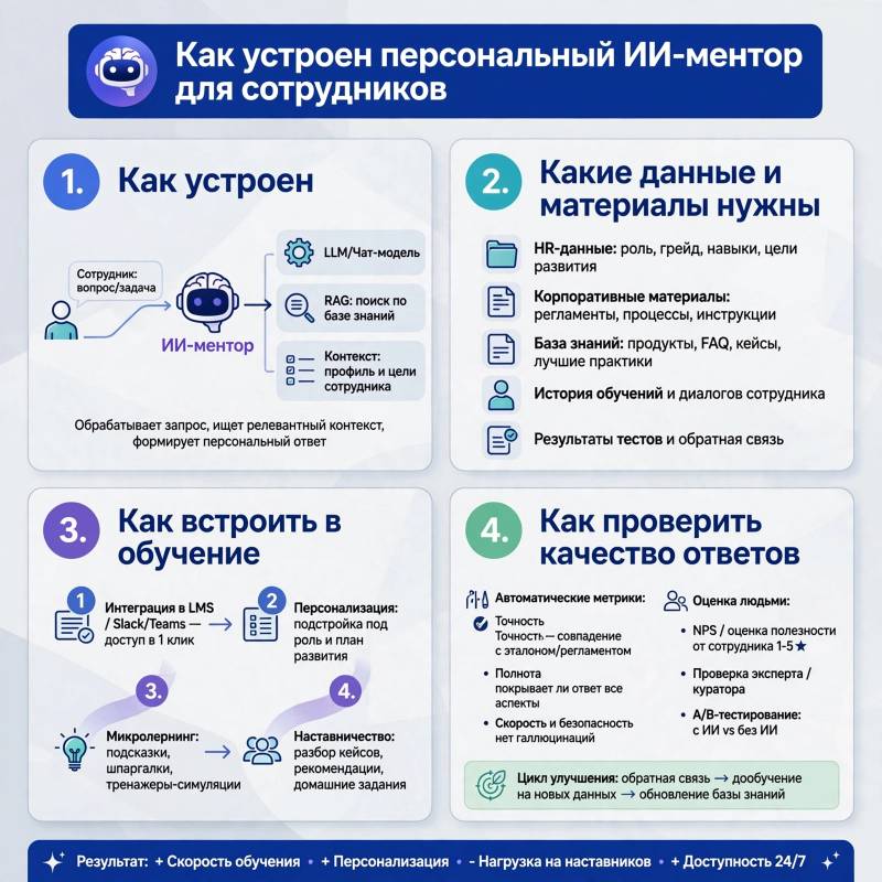 Генеративный ИИ для корпоративного обучения: как создать персонального ментора