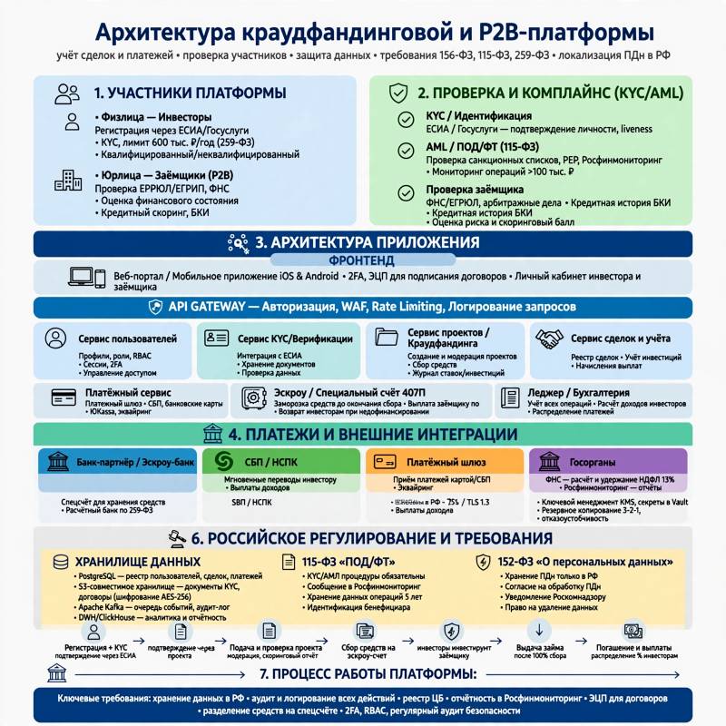 ИТ-решения для краудфандинга и P2B-платформ: архитектура и требования регуляторов
