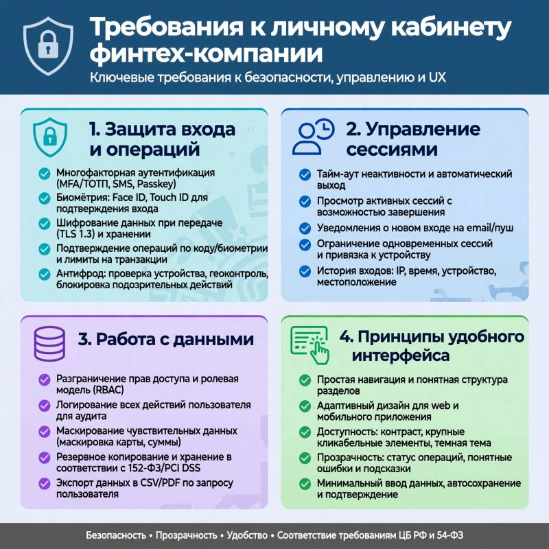 Личный кабинет финтех-компании: безопасность и удобство без компромиссов